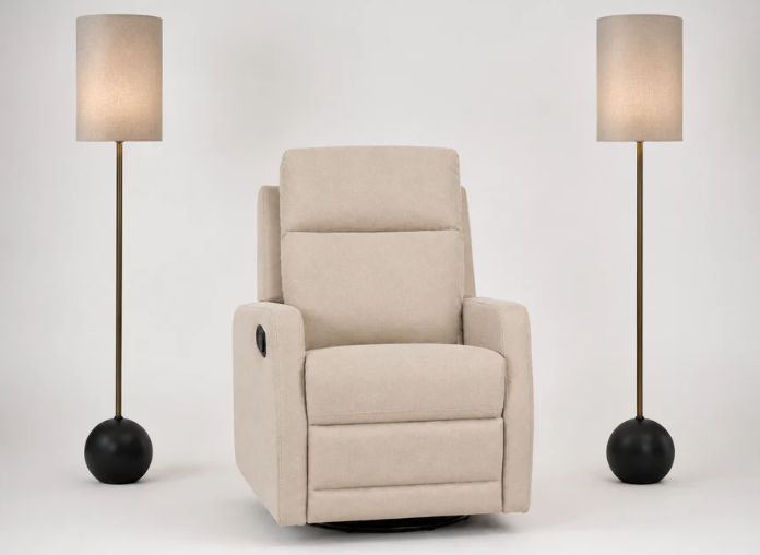 Modern Relaxation Bundle Set – Recliner Chair & Lamp Combo