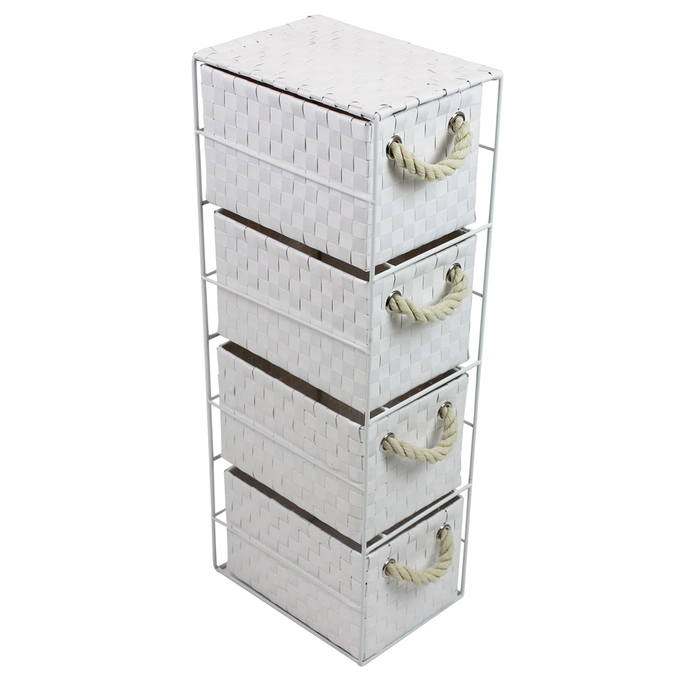 RECT 4 DRAWER UNIT WHITE