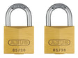 ABUS BRASS PADLOCK TWIN PACK 65/30