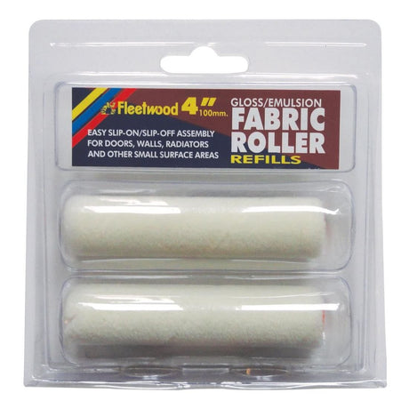 FLEETWOOD MOFAB FABRIC ROLLER REFILLS 4" 2PK