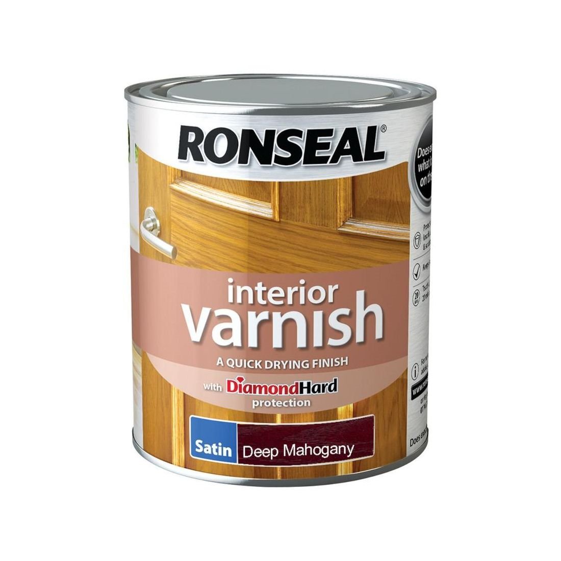 RONSEAL DIAMOND INTERIOR VARNISH DEEP MAHOGANY 750ML