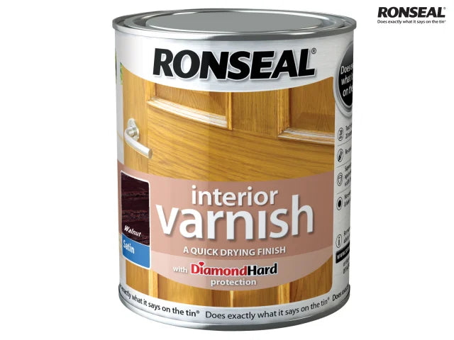 RONSEAL DIAMOND INTERIOR VARNISH WALNUT 750ML