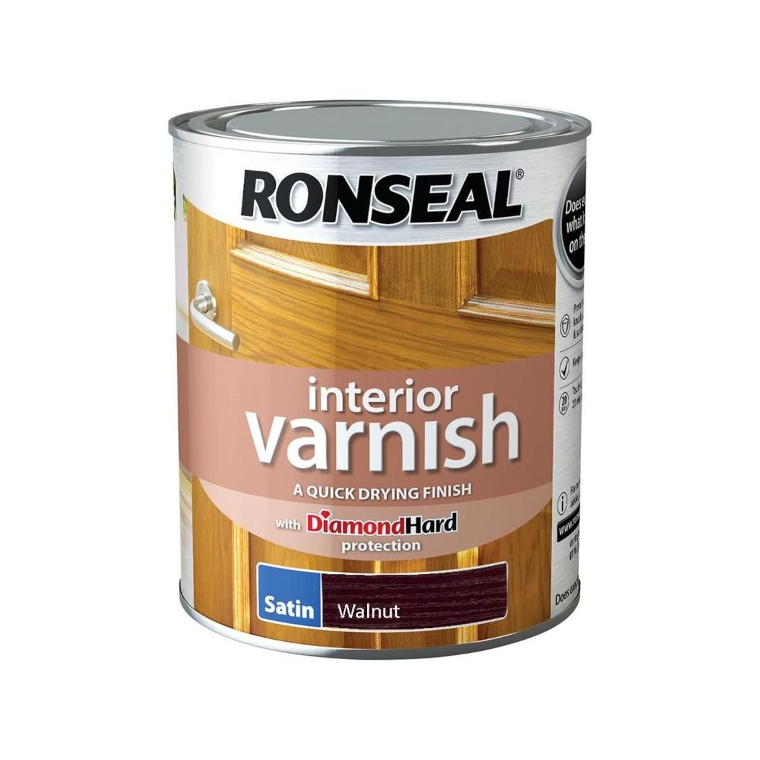 RONSEAL DIAMOND INTERIOR VARNISH WALNUT 750ML