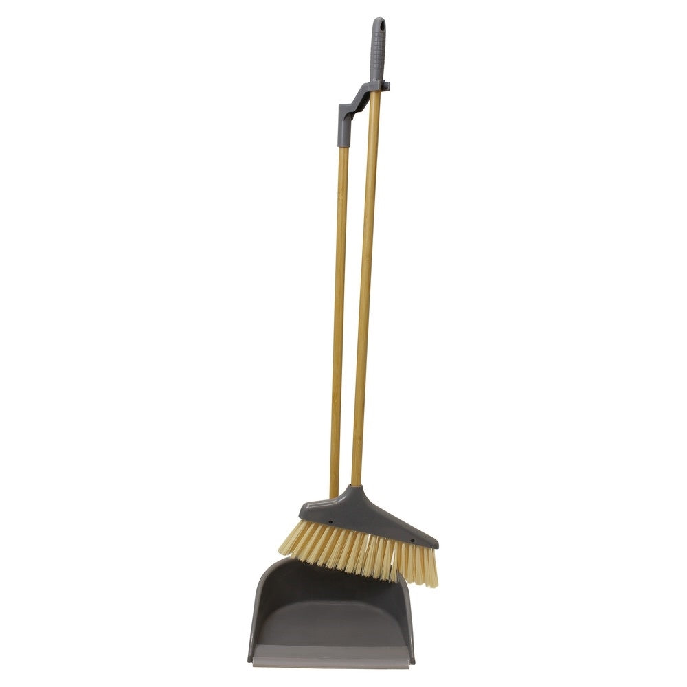 BAMBOO TALL DUSTPAN & BRUSH SET