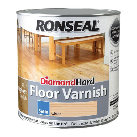 RONSEAL DIAMOND CLEAR FLOOR VARNISH SATIN 2.5L