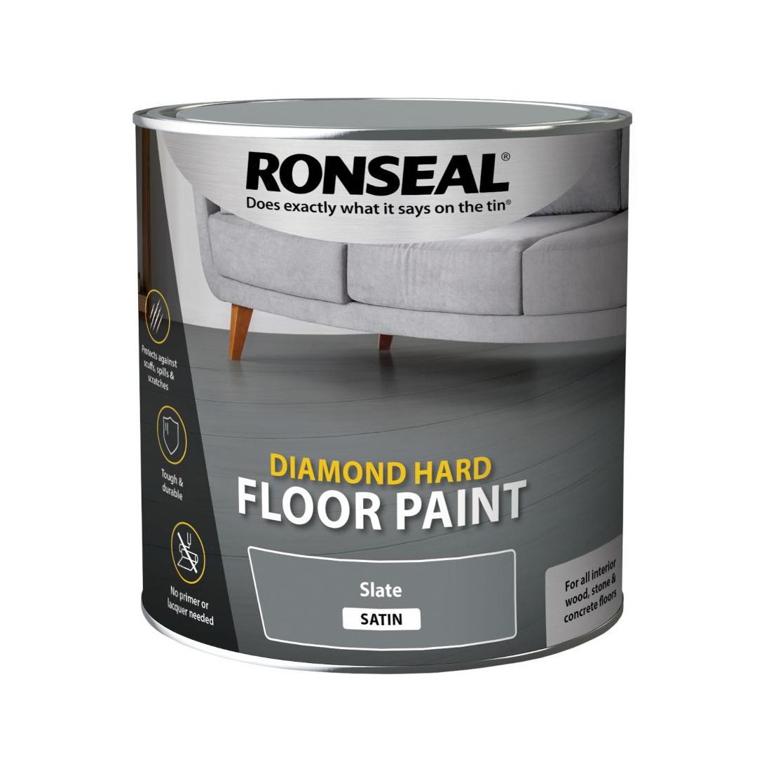 RONSEAL DIAMOND FLOOR PAINT SLATE GREY 2.5L