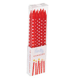 POLKA RED SPOTTY PARTY CANDLES