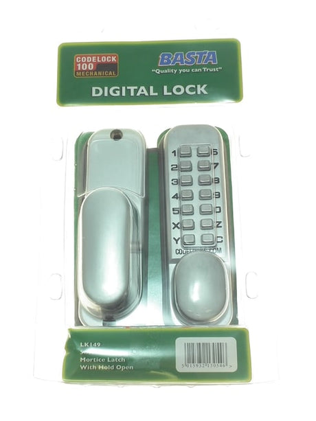 BASTA SILVER LATCH BOLT DIGITAL LOCK