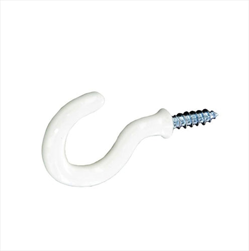 SECURIT WHITE SHOULDERED CUP HOOKS 38MM