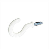 SECURIT WHITE SHOULDERED CUP HOOKS 38MM