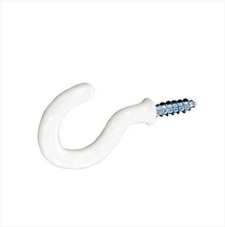 SECURIT WHITE SHOULDERED CUP HOOKS 38MM