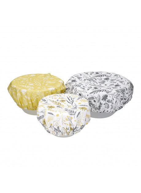 NATURAL ELEMENTS SET OF 3 COTTON FOOD COVERS
