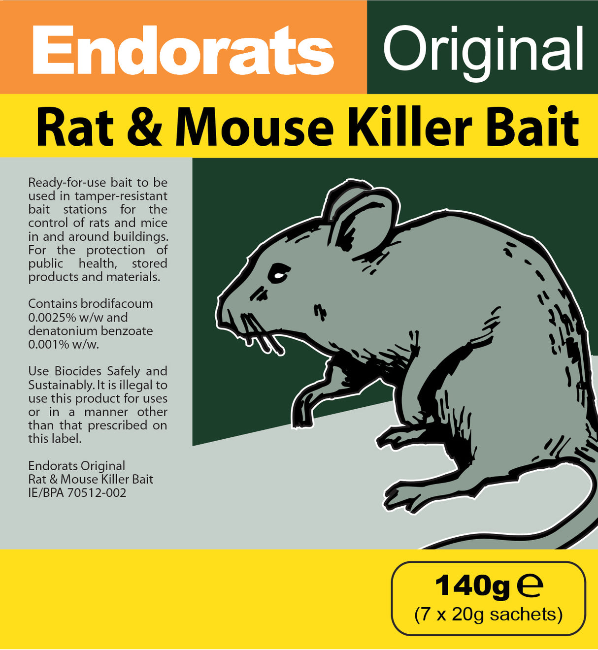 RAT & MOUSE BAIT 140G