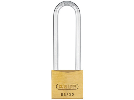 ABUS LONG SHACKLE PADLOCK BRASS 65/30