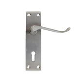 BASTA VICTORIAN DOOR HANDLE SATIN NICKEL