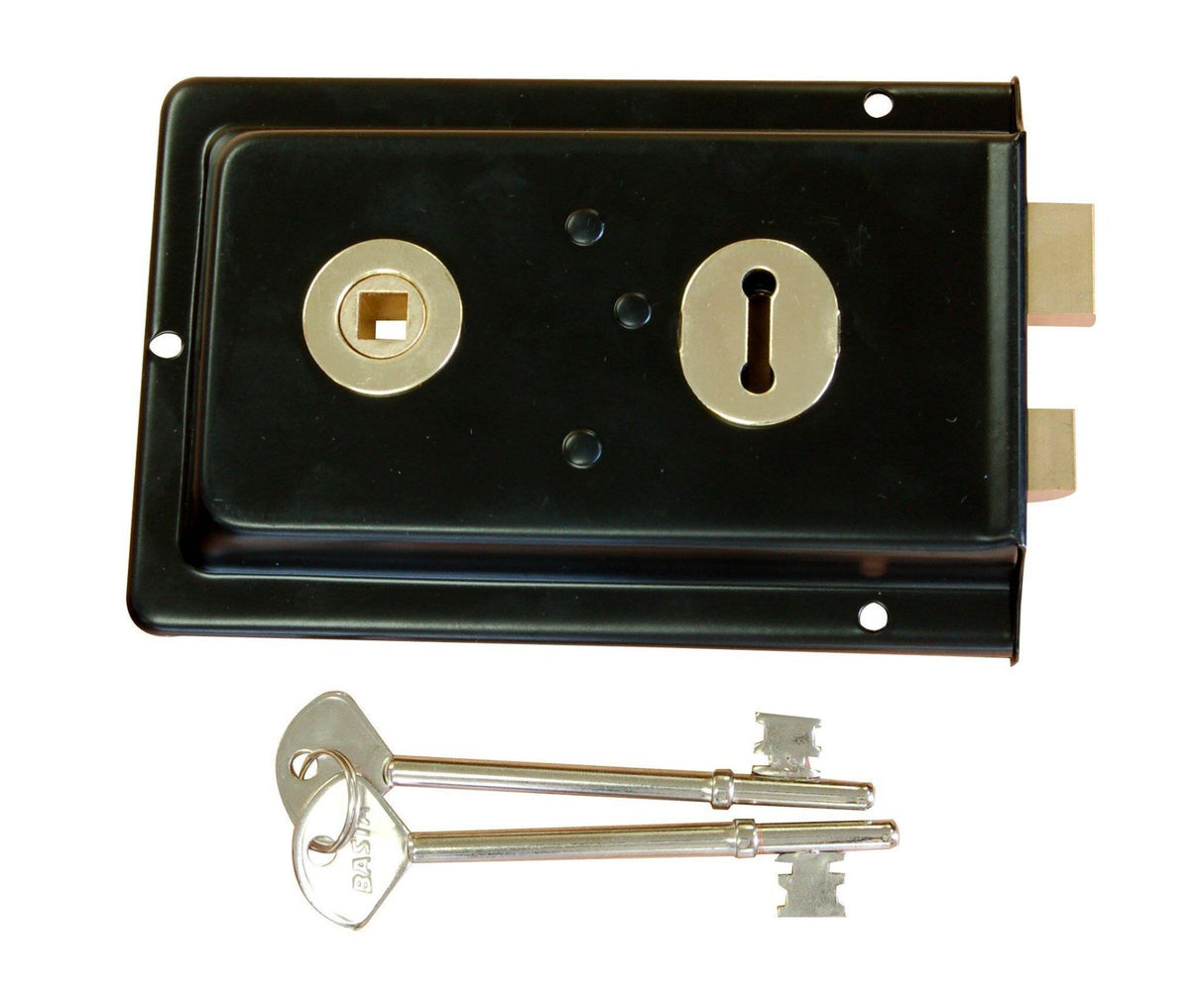 BASTA BRASS RIMLOCK BLACK 6" X 4"