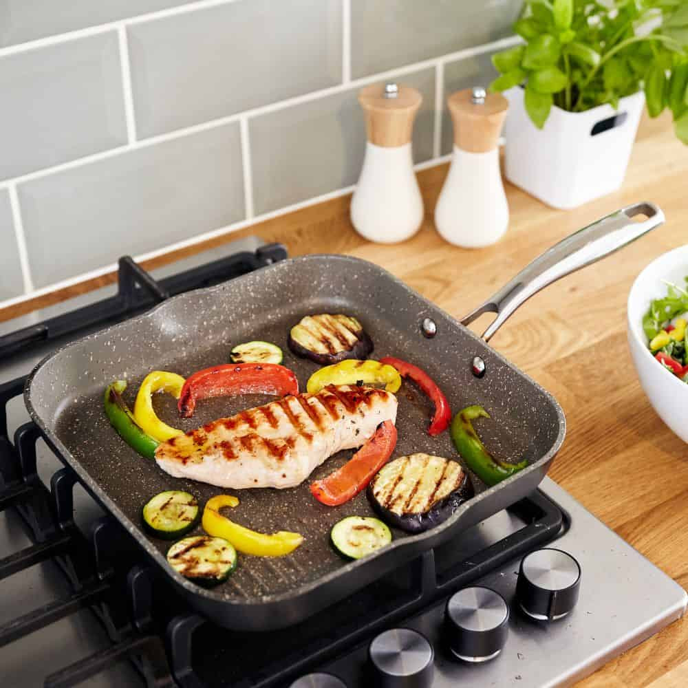 STELLAR ROCKTANIUM 26 X 26CM NON-STICK GRILL PAN