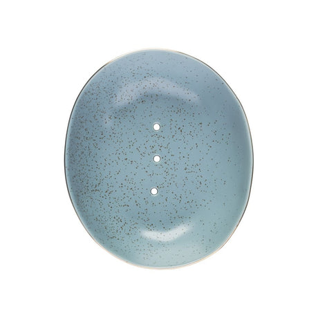 soap dish classic blue with gold rim