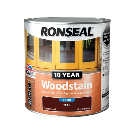 RONSEAL 10 YEAR WOODSTAIN TEAK 2.5L