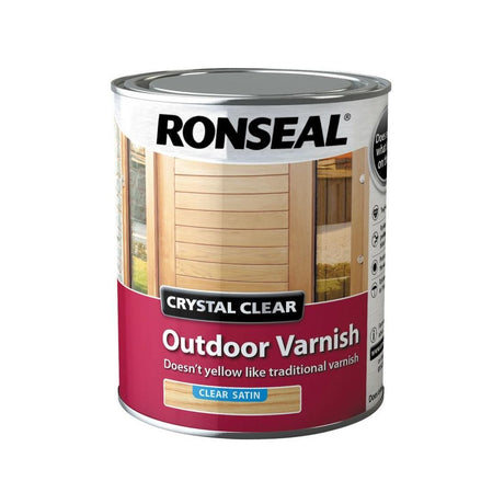 RONSEAL CRYSTAL CLEAR EXTERIOR VARNISH SATIN 750ML