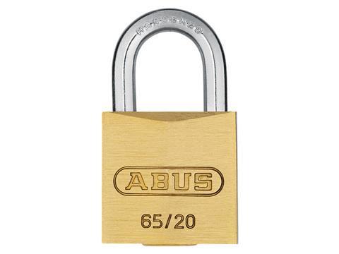 ABUS COMPACT BRASS PADLOCK 65C20 TWIN PACK