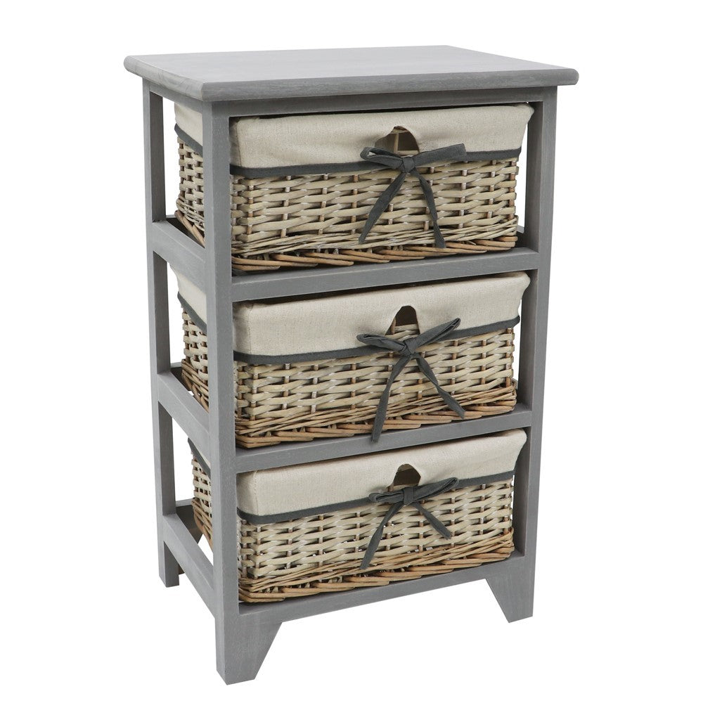 SHERBORNE 3 DRAWER WILLOW STORAGE UNIT