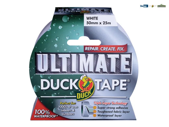 SHURTAPE ULTIMATE DUCK TAPE WHITE 50MM X 25M