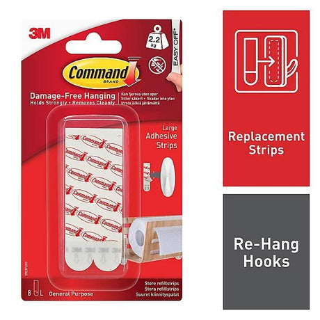 COMMAND LARGE MOUNTING STRIPS
