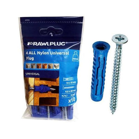 RAWLPLUG 4ALL PLUG 10MM+SCREW