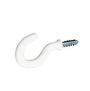 SECURIT WHITE SHOULDERED CUP HOOKS 32MM