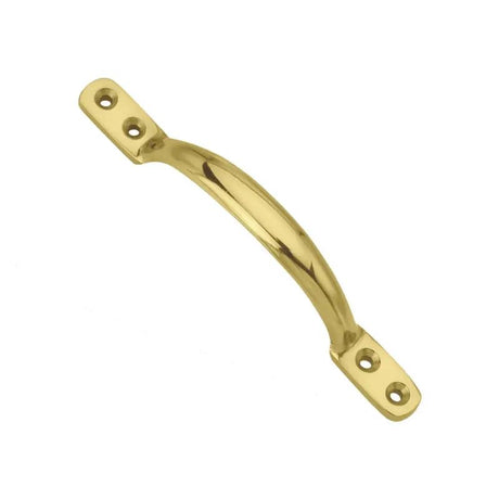 SECURIT SASH HANDLE BRASS 125MM