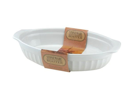 STONEWARE OVAL ROASTER 30CM X 18CM