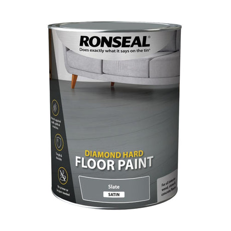 RONSEAL DIAMOND HARD FLOOR PAINT SLATE GREY 5L