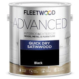 FLEETWOOD ADVANCED SATINWOOD BLACK 750ML