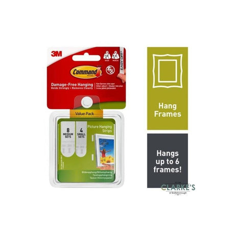 COMMAND PICTURE HANGING STRIPS MEDIUM & SMALL PACK