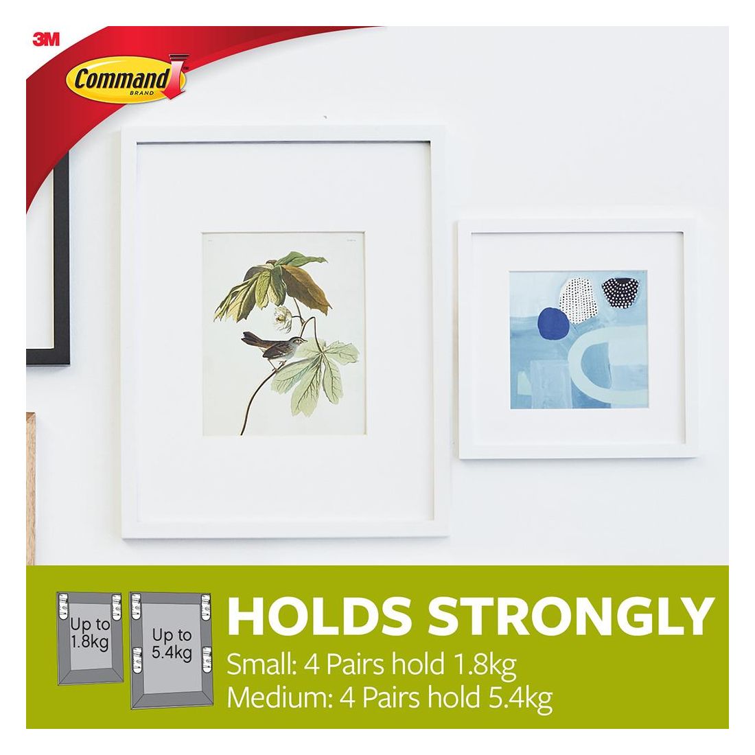 COMMAND PICTURE HANGING STRIPS MEDIUM & SMALL PACK