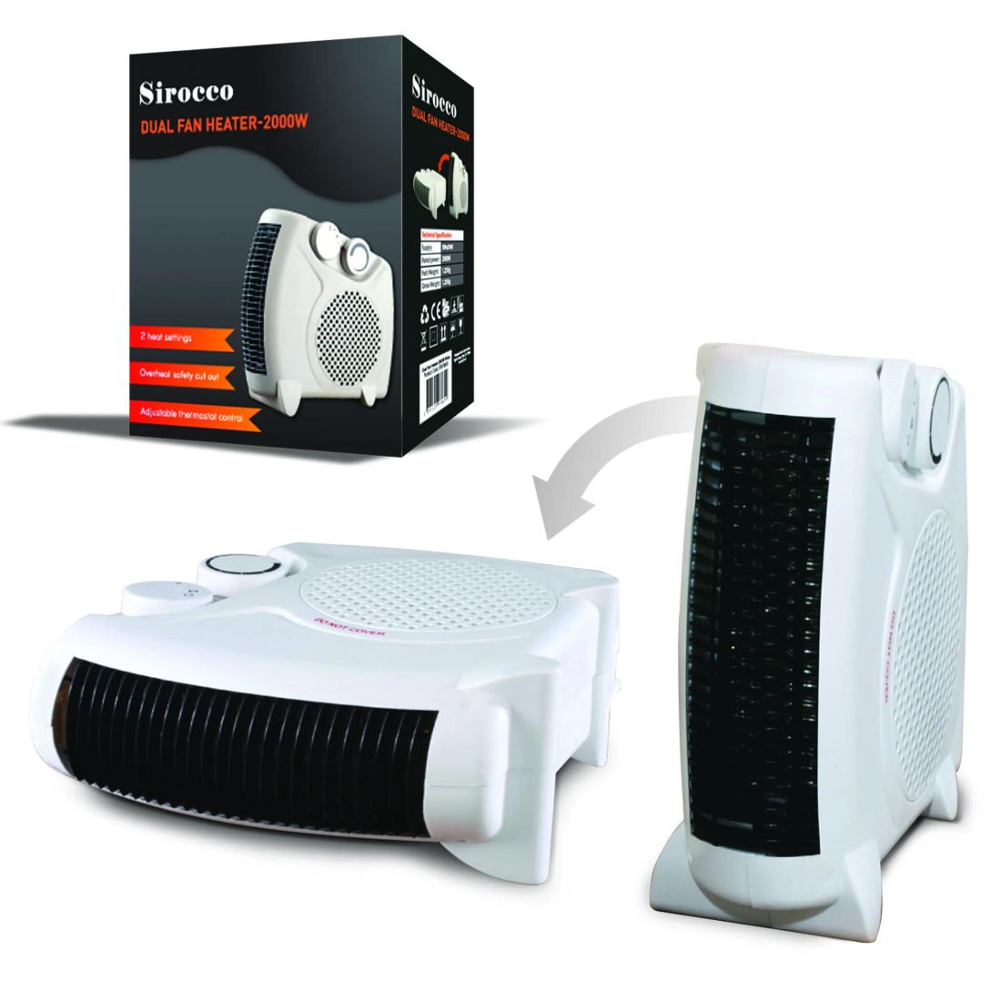 DUAL FAN HEATER 2000W