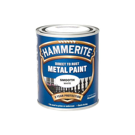 HAMMERITE METAL PAINT SMOOTH WHITE 250ML