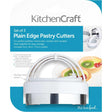 SET OF 3 PLAIN EDGE PASTRY CUTTERS