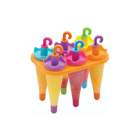 SET OF 6 UMBRELLA LOLLY MAKER WITH STAND