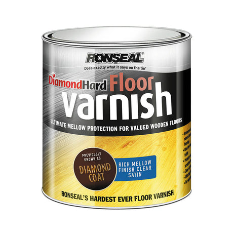 RONSEAL DIAMOND HARD MELLOW FLOOR VARNISH SATIN 2.5L