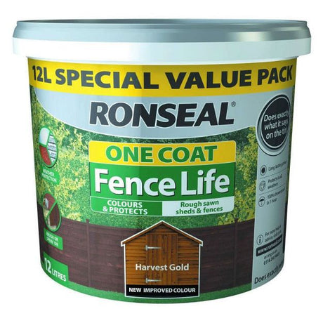 RONSEAL ONE COAT FENCE LIFE HARVEST GOLD 9L+33%