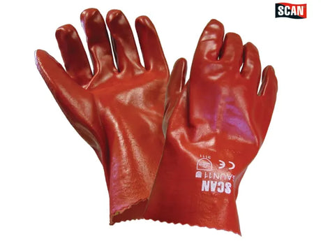 SCAN RED PVC GAUNTLET 11"