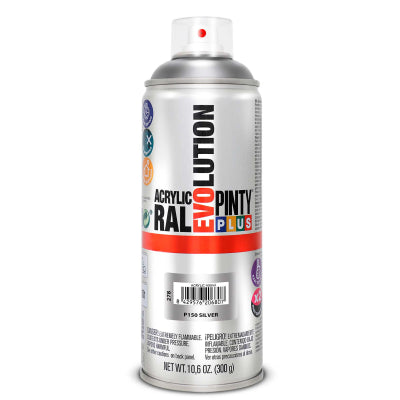 PINTY PLUS EVOLUTION SPRAY PAINT SILVER 400ML