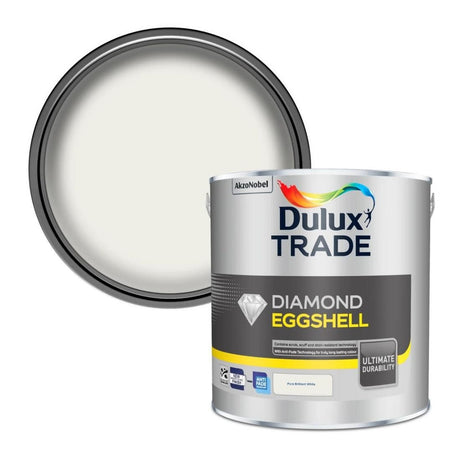 DULUX TRADE DIAMOND EGGSHELL PURE BRILLIANT WHITE 2.5L