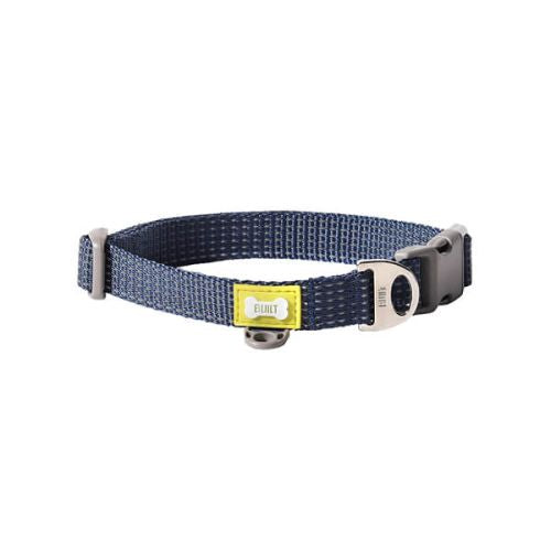 BUILT PET NIGHT SAFE RECFLECTIVE COLLAR MEDIUM BLUE