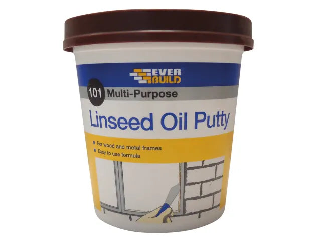 EVERBUILD BROWN LINSEED PUTTY 1KG