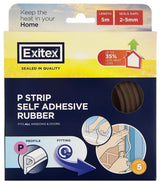 EXITEX P ADHESIVE STRIP BROWN 5M