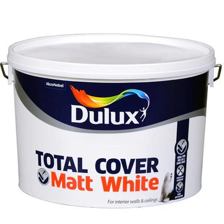 DULUX TOTAL COVER MATT WHITE 10L