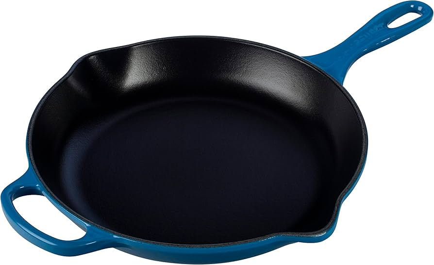 LE CREUSET CAST IRON DEEP TEAL SKILLET